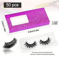40pcs Glitter Paper Lash Boxes - False Eyelashes Storage Case