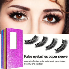 40pcs Glitter Paper Lash Boxes - False Eyelashes Storage Case