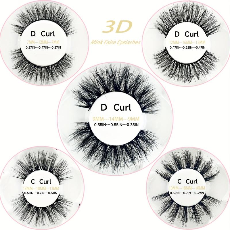 Natural 3D Mink False Eyelashes Soft and Reusable Lashes