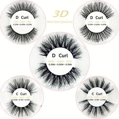 Natural 3D Mink False Eyelashes Soft and Reusable Lashes