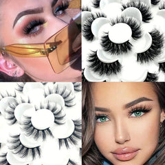 Natural 3D Mink False Eyelashes Soft and Reusable Lashes