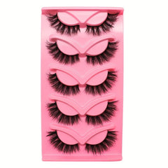 5 Pairs Thick Curling 18mm False Eyelashes Fluffy Wispy Eye Lashes