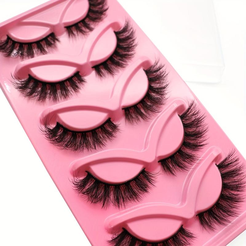 5 Pairs Thick Curling 18mm False Eyelashes Fluffy Wispy Eye Lashes