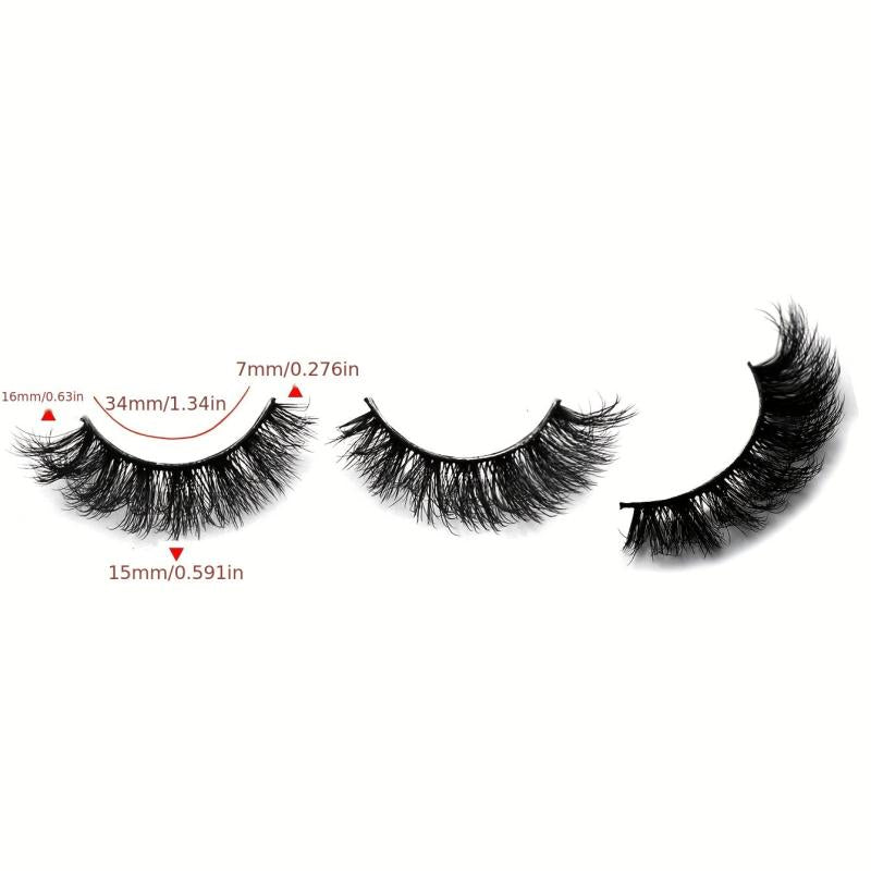 5 Pairs Thick Curling 18mm False Eyelashes Fluffy Wispy Eye Lashes