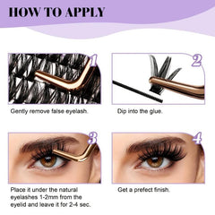 120pcs Cluster Lashes C Curl 10-16mm Mink False Eyelashes