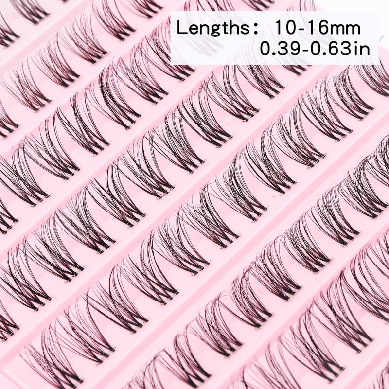 120pcs Cluster Lashes C Curl 10-16mm Mink False Eyelashes