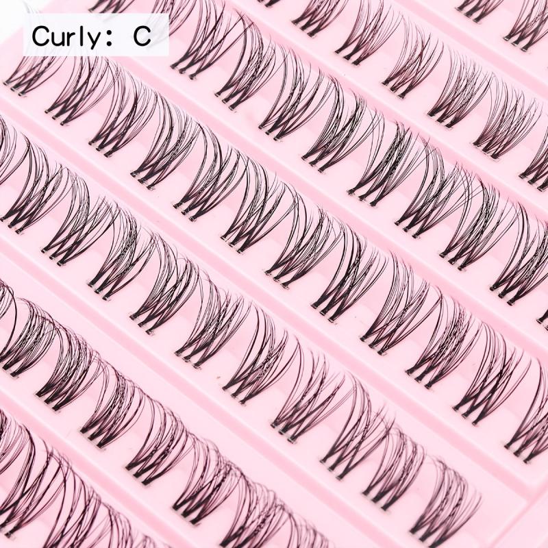 120pcs Cluster Lashes C Curl 10-16mm Mink False Eyelashes