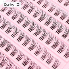 120pcs Cluster Lashes C Curl 10-16mm Mink False Eyelashes