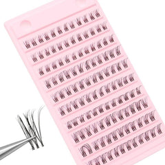 120pcs Cluster Lashes C Curl 10-16mm Mink False Eyelashes