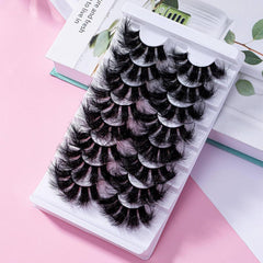 8 Pairs 6D Volumized False Eyelashes for Dramatic Makeup and Stage Performance