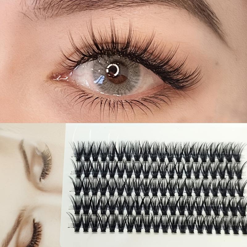 DIY 40D Curl Eyelash Extension Pro Kit 11 14mm 100Pcs Purple Cluster Lashes