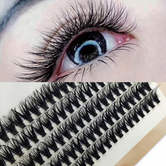 DIY 40D Curl Eyelash Extension Pro Kit 11 14mm 100Pcs Purple Cluster Lashes