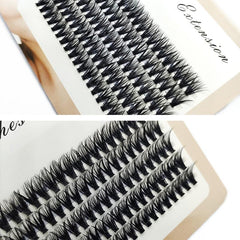 DIY 40D Curl Eyelash Extension Pro Kit 11 14mm 100Pcs Purple Cluster Lashes