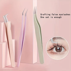 Stainless Steel Eyelash Extension Tweezers High Precision False Eyelash Tweezers