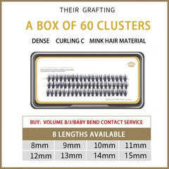 Soft Cluster False Eyelashes 30D Faux Mink Lashes 8 15mm