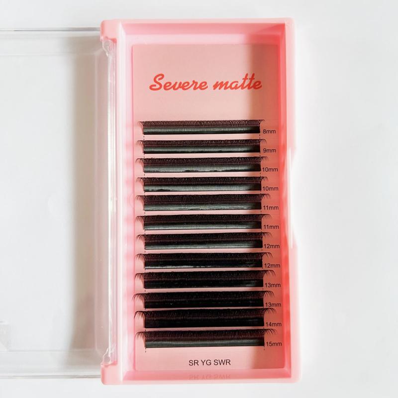 YY Shape Lashes Natural Crossed Eyelash Extensions Individual Curling Lashes