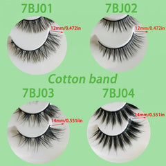 7 Pairs Faux Mink False Eyelashes 3D Fluffy Natural Style Cat Eye Anime