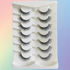 7 Pairs Faux Mink False Eyelashes 3D Fluffy Natural Style Cat Eye Anime