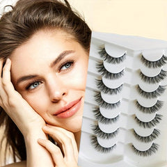 7 Pairs Faux Mink False Eyelashes 3D Fluffy Natural Style Cat Eye Anime