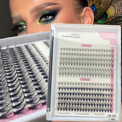 240pcs 10D 20D Cluster Lashes DIY Eyelash Extension C Curl Faux Mink 8-12mm