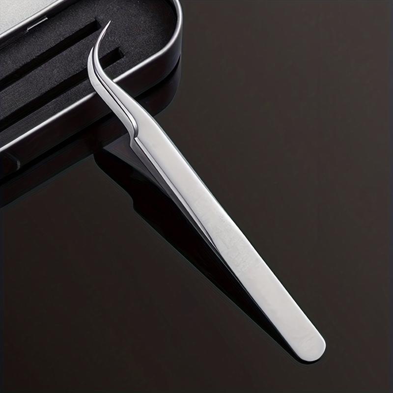 Eyelash Extension Tweezers Straight & Curved Tip Nippers Volume Lash Tools