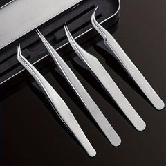 Eyelash Extension Tweezers Straight & Curved Tip Nippers Volume Lash Tools