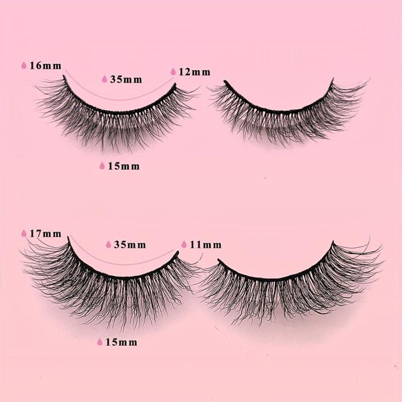 5 Pairs 3D Thick Mink Eyelashes Natural Curling Lashes