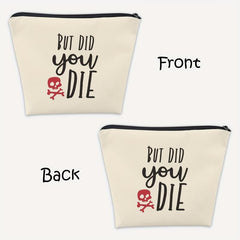 Funny Makeup Bag Halloween Gift For The Sister Letter Print Zipper Pouch