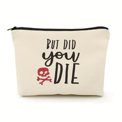 Funny Makeup Bag Halloween Gift For The Sister Letter Print Zipper Pouch