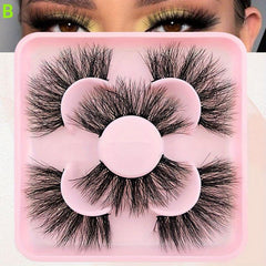 3 Pairs Cat Eye Lashes Faux Mink False Eyelashes Natural Wispy Look