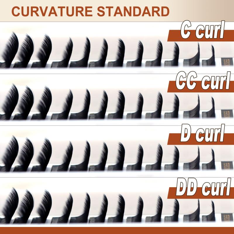 Volume Cashmere Silk Eyelash Extensions 0.03 C CC D DD Mixed Pack 8-15mm
