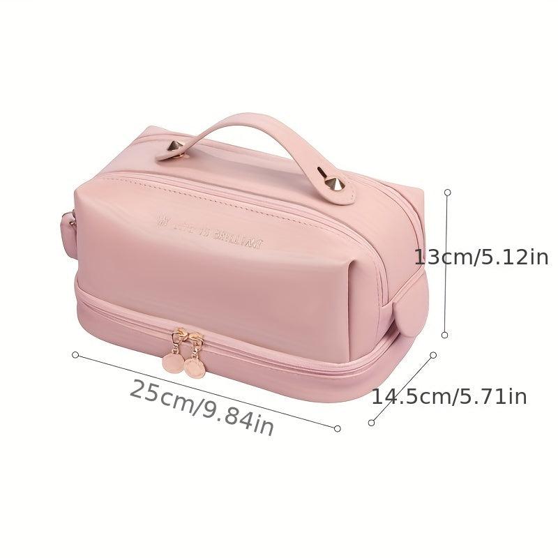 Travel Makeup Bag Large Capacity Double Layer Cosmetic Bag