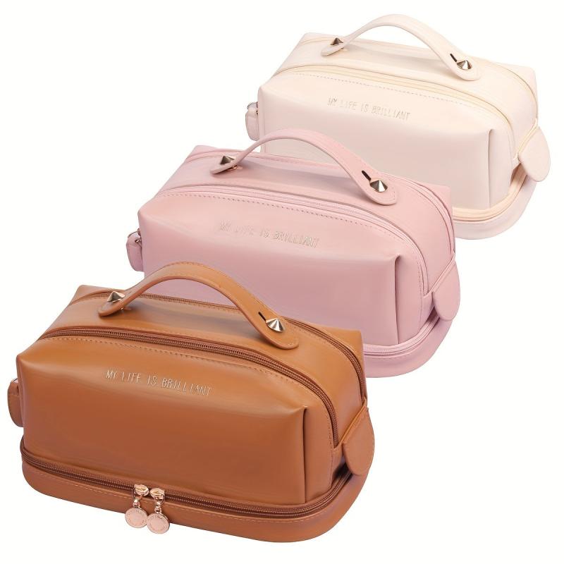 Travel Makeup Bag Large Capacity Double Layer Cosmetic Bag