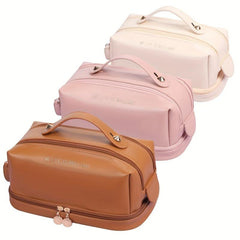 Travel Makeup Bag Large Capacity Double Layer Cosmetic Bag