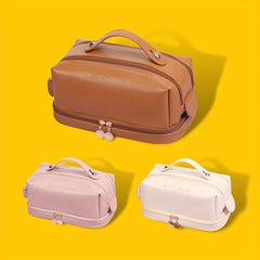 Travel Makeup Bag Large Capacity Double Layer Cosmetic Bag