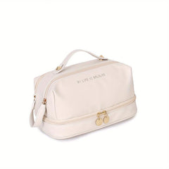 Travel Makeup Bag Large Capacity Double Layer Cosmetic Bag