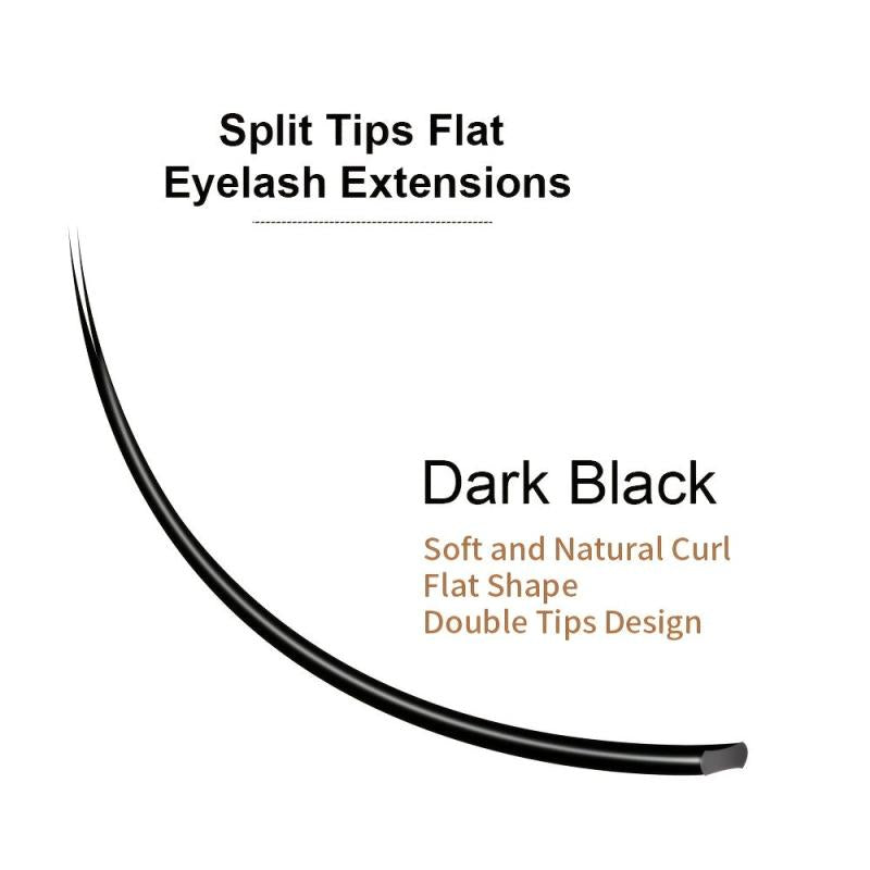 LAGEE Flat Ellipse Eyelashes Extension Matte Mink Split Tips