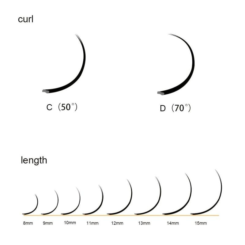 LAGEE Flat Ellipse Eyelashes Extension Matte Mink Split Tips