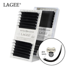 LAGEE Flat Ellipse Eyelashes Extension Matte Mink Split Tips