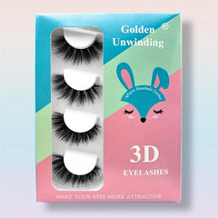 Long Fluffy 3D Faux Mink False Eyelashes for Natural & Dramatic Look