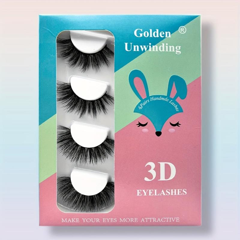 Long Fluffy 3D Faux Mink False Eyelashes for Natural & Dramatic Look