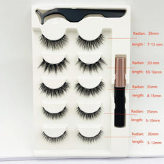 5 Pairs Magnetic Eyeliner And Eyelashes Kit Self Adhesive
