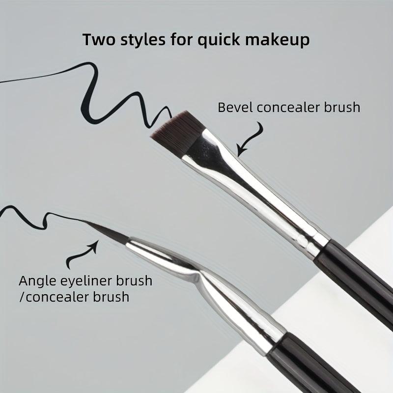Ultra Fine Angled Eyeliner Brush for Precision Eye Define Makeup