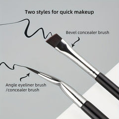 Ultra Fine Angled Eyeliner Brush for Precision Eye Define Makeup