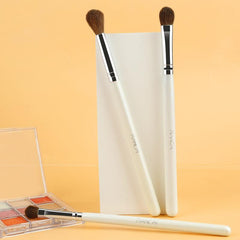 3pcs Eyeshadow Brushes Set with Soft Synthetic Hairs & Wood Handle