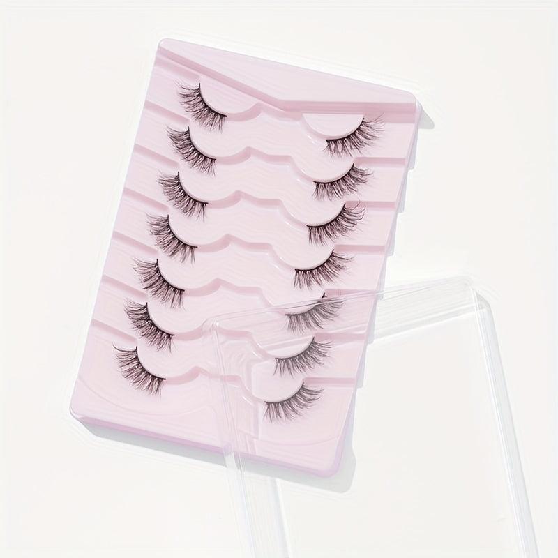 7 Pairs 5D Crisscross Cat Eye Lashes DIY Makeup Natural Volume