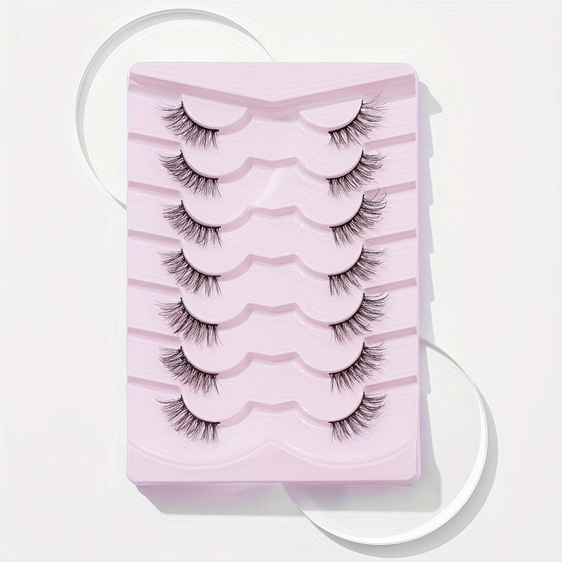 7 Pairs 5D Crisscross Cat Eye Lashes DIY Makeup Natural Volume
