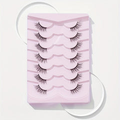 7 Pairs 5D Crisscross Cat Eye Lashes DIY Makeup Natural Volume