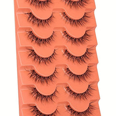 Natural Look Fox Eyelashes 3D Faux Mink Eyelashes 7 Pairs