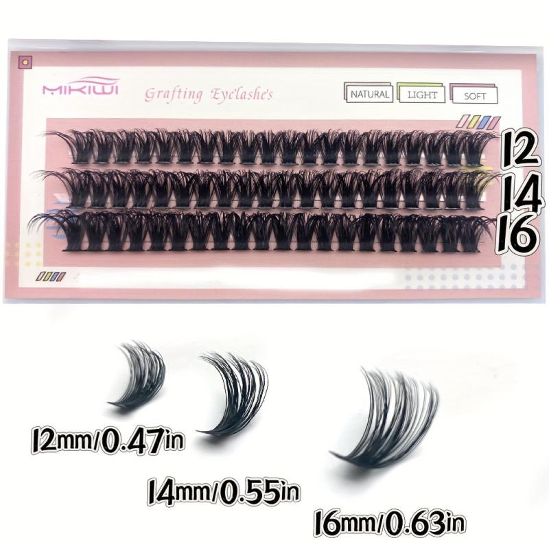 60 Pcs Cluster Lashes 60D 80D DD Curling 12 14 16mm Individual Lash Extensions